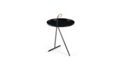 pedestal table - base and top in black lacquer